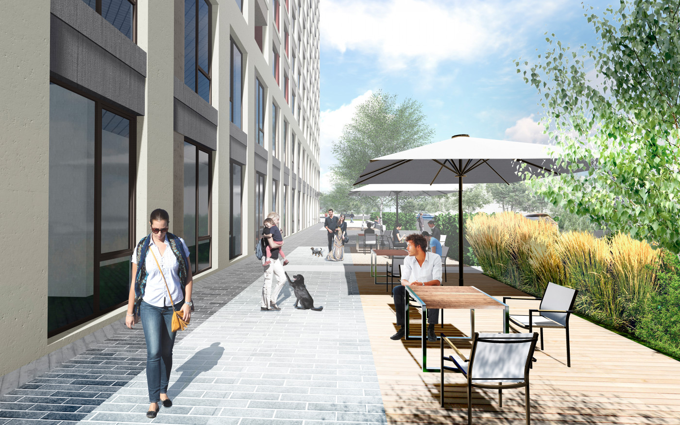 Тротуар вздовж будівлі Тротуар вздовж будівлі / Територія ЖК 'San Francisco'