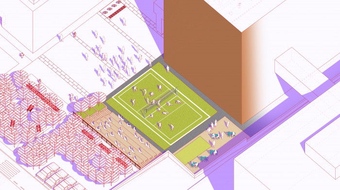 Відкритий аудиторіум —  волейбол / Event plaza 'UNIT.City'