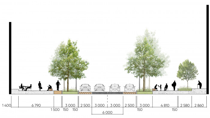 Профіль зі звуженням дороги / Вулиця Івана Федорова