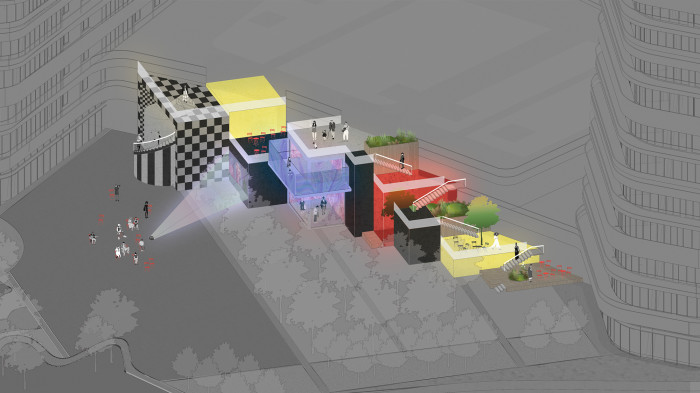 Куби — ніч / Територія ЖК 'Kandinsky' - фото №2 Куби — ніч / Територія ЖК 'Kandinsky'