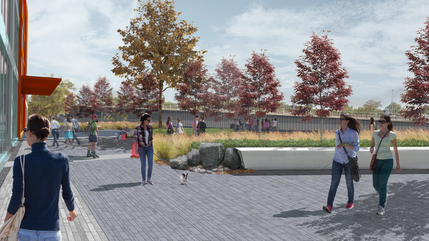 / 67 Peremohy Avenue – Podium & Streetscape Landscape