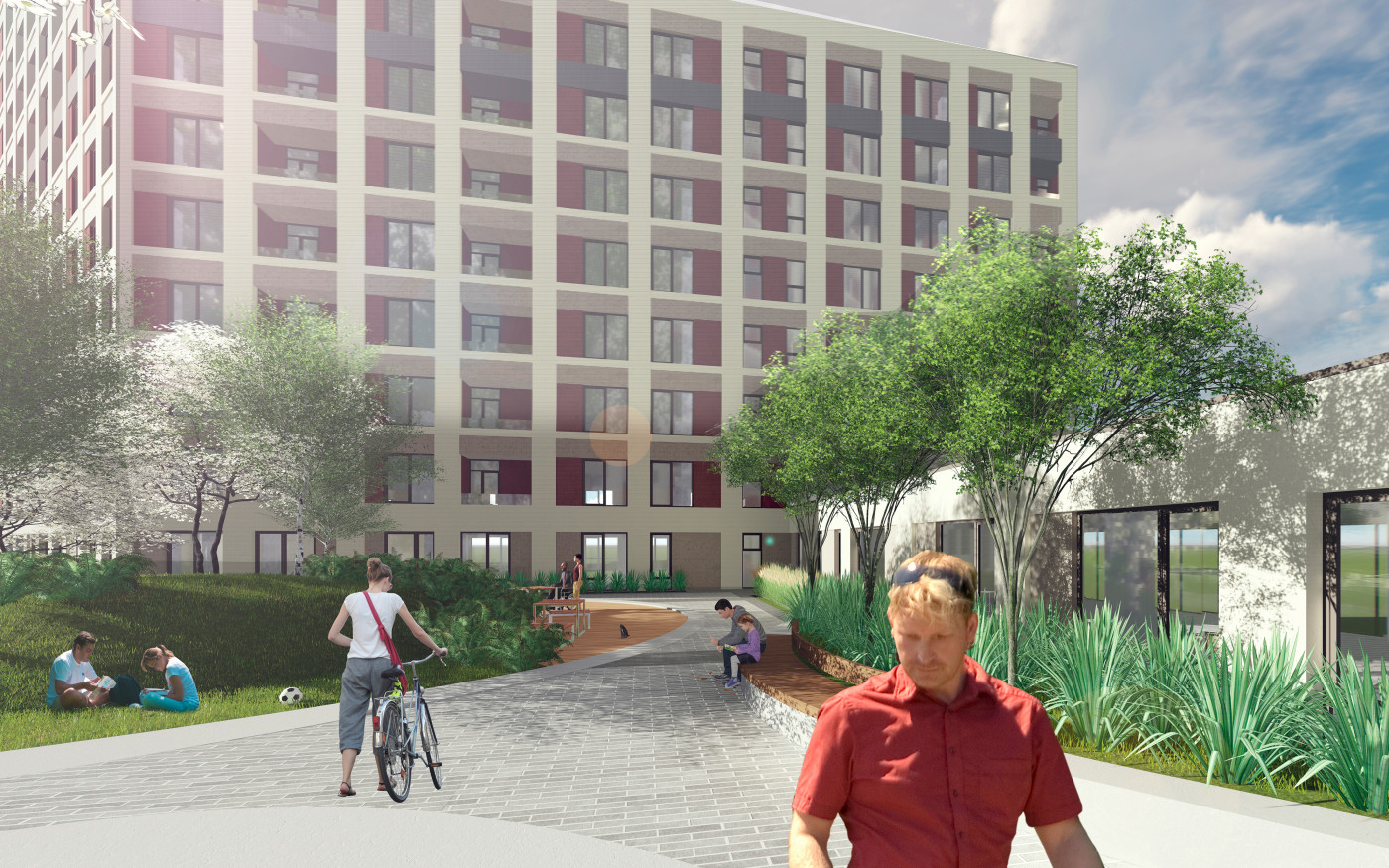 / 67 Peremohy Avenue – Podium & Streetscape Landscape