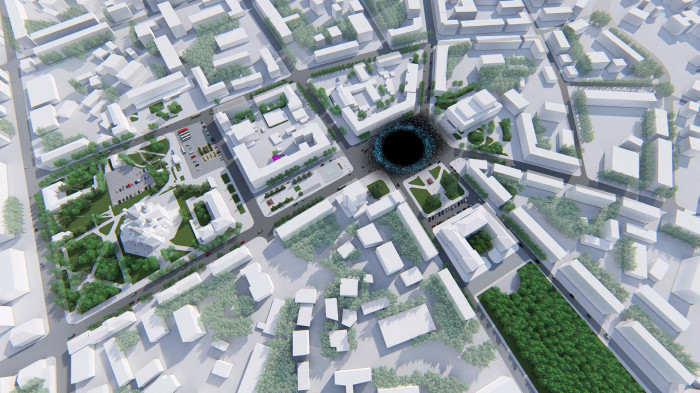 “Чорна діра“ площі / Майдан Соборний - фото №1 “Чорна діра“ площі / Майдан Соборний