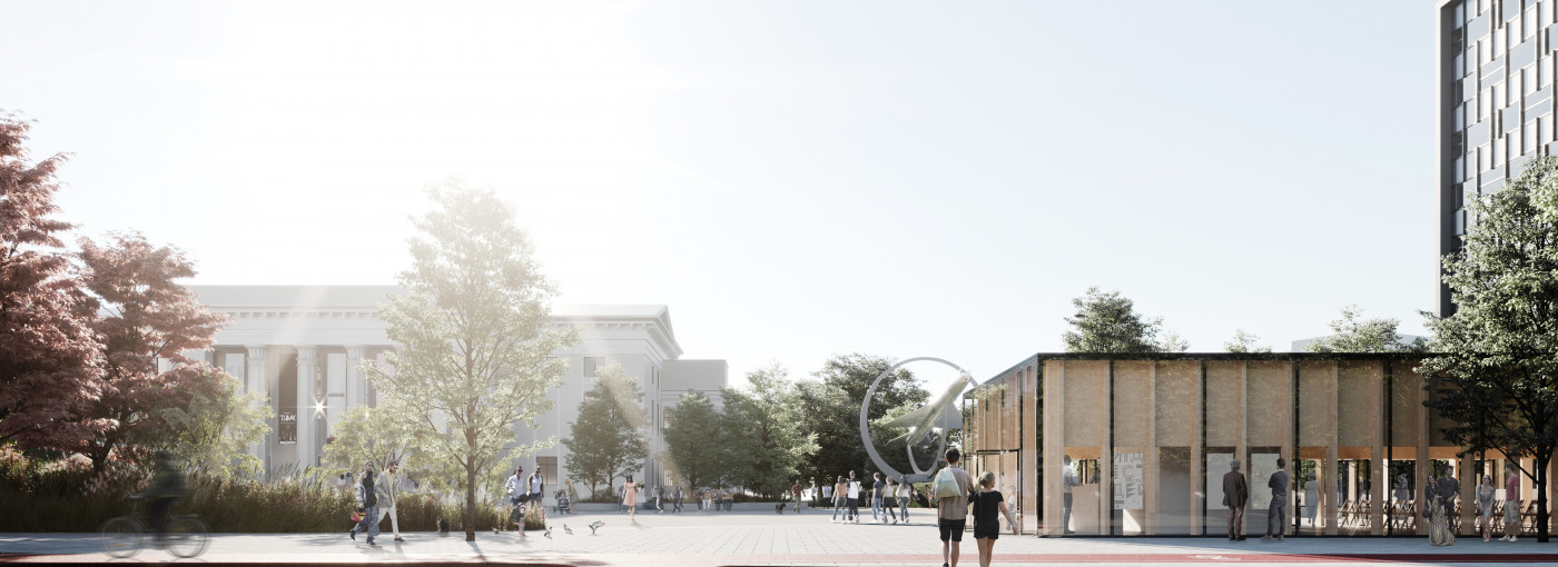 Вид з проспекту Коцюбинського / Площа Перемоги