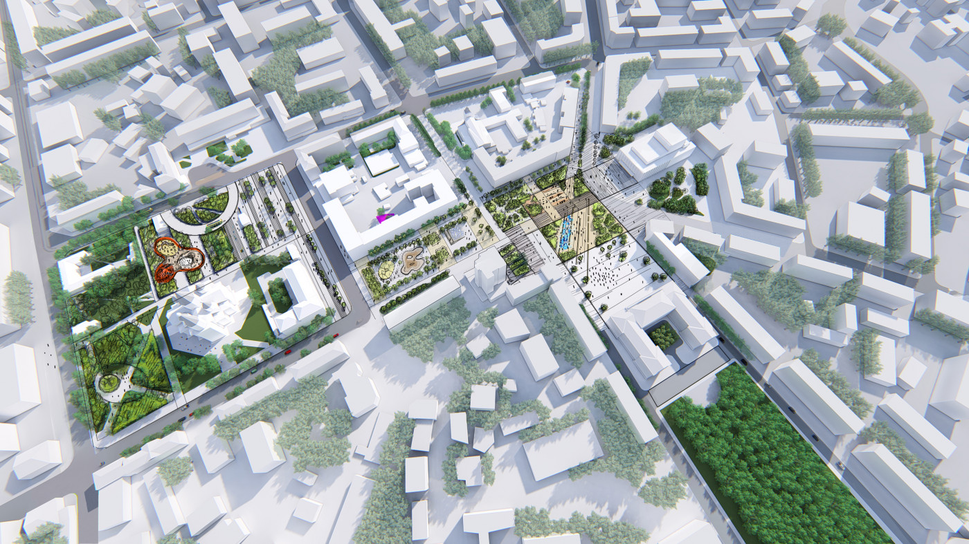 / Soborny & Peremohy Squares – Reconstruction Concept / Soborny & Peremohy Squares – Reconstruction Concept