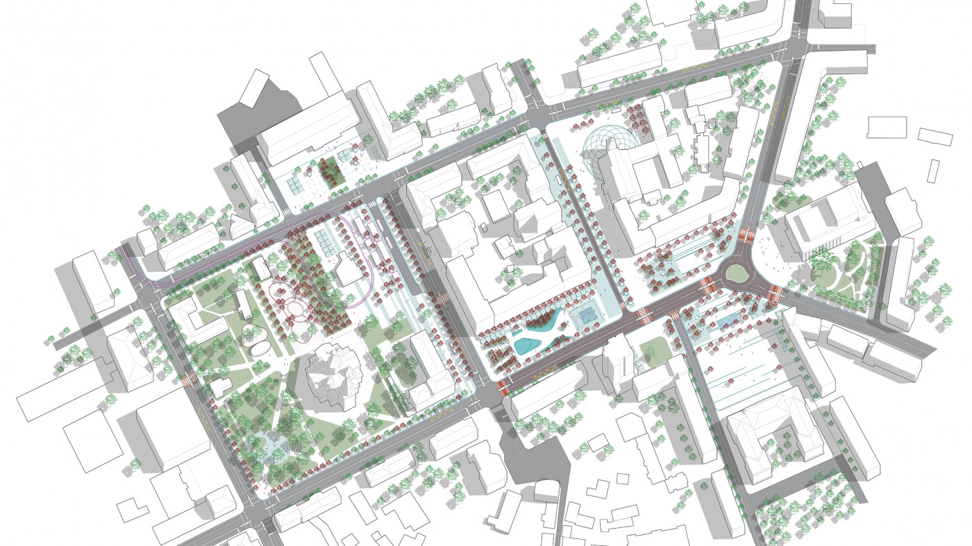 / Soborny & Peremohy Squares – Reconstruction Concept / Soborny & Peremohy Squares – Reconstruction Concept