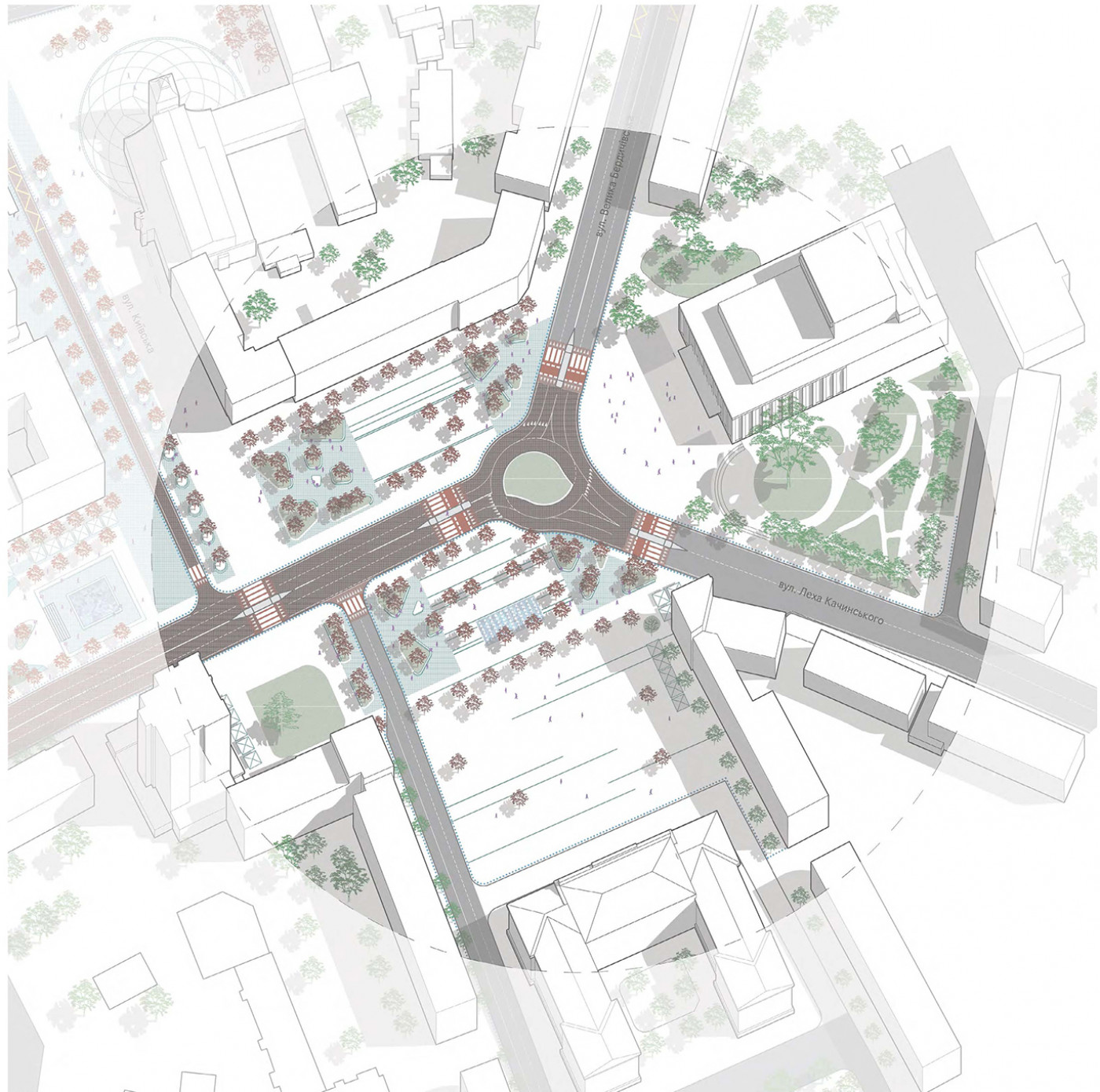 / Soborny & Peremohy Squares – Reconstruction Concept / Soborny & Peremohy Squares – Reconstruction Concept