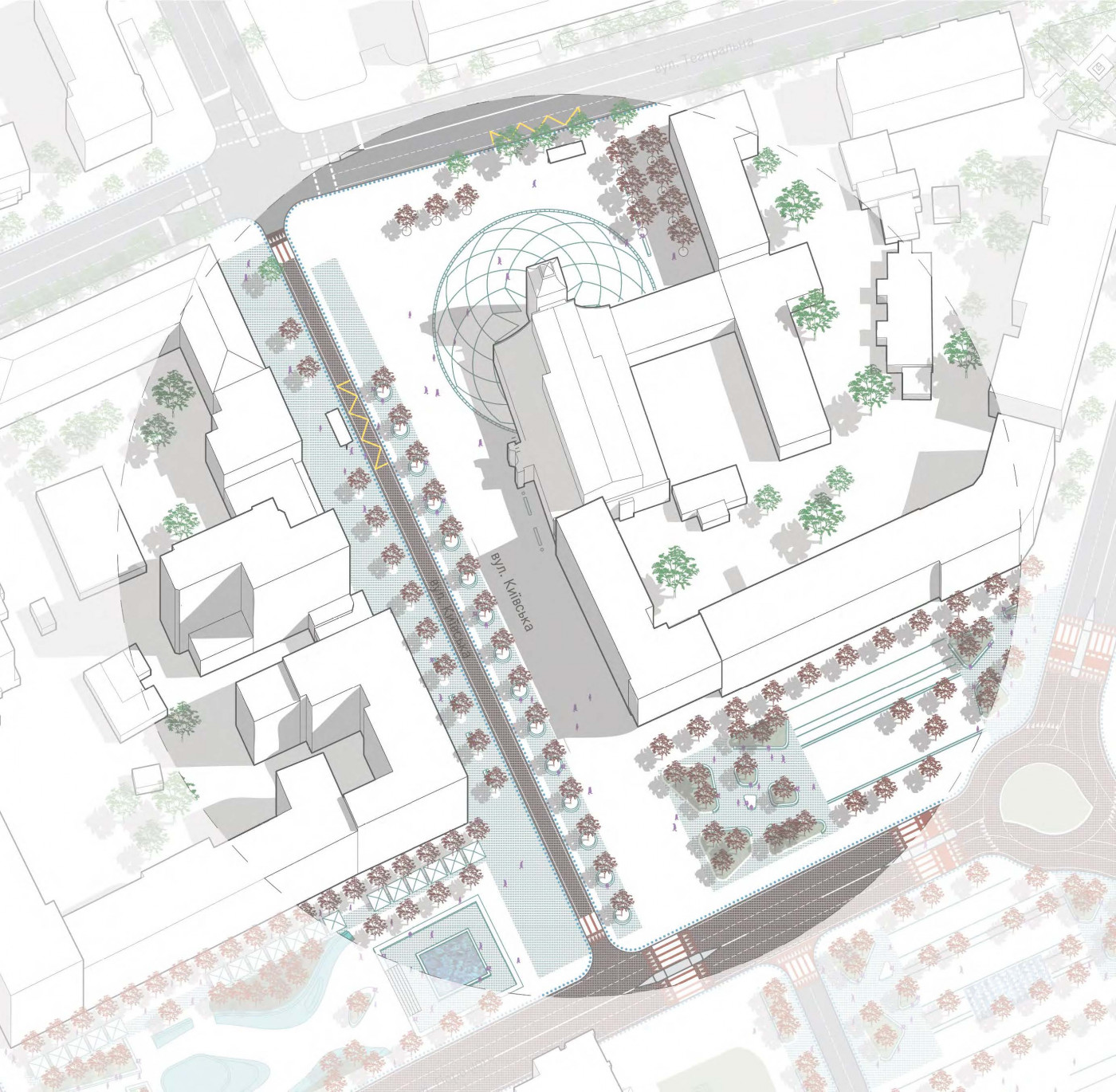 / Soborny & Peremohy Squares – Reconstruction Concept / Soborny & Peremohy Squares – Reconstruction Concept