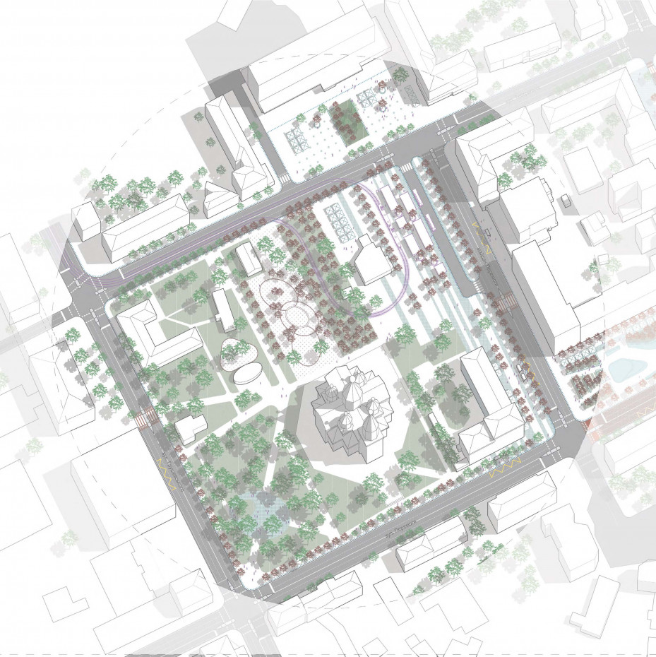 / Soborny & Peremohy Squares – Reconstruction Concept / Soborny & Peremohy Squares – Reconstruction Concept