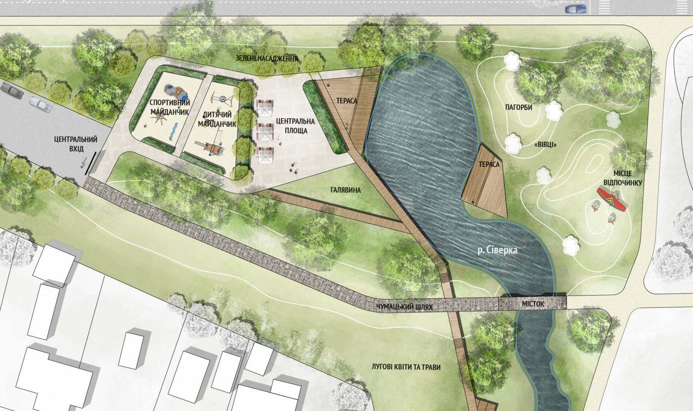 Фрагмент генерального плану / Парк 'Чумацький шлях'