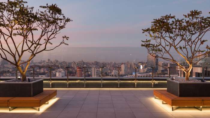 / Tetris Hall – Rooftop Garden