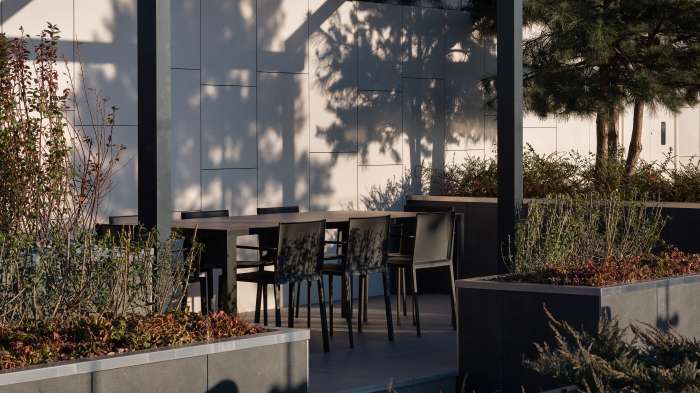 / Tetris Hall – Rooftop Garden