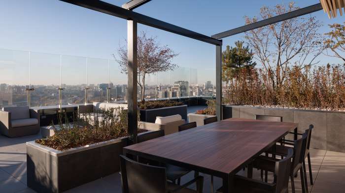 / Tetris Hall – Rooftop Garden