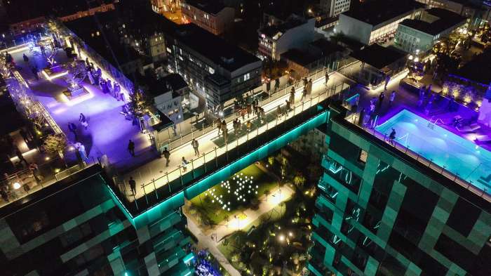 / Tetris Hall – Rooftop Garden