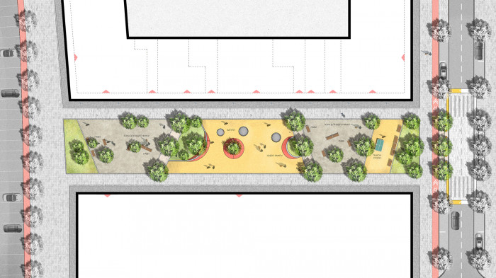 / Пішохідний бульвар ЖР 'Rybalsky'