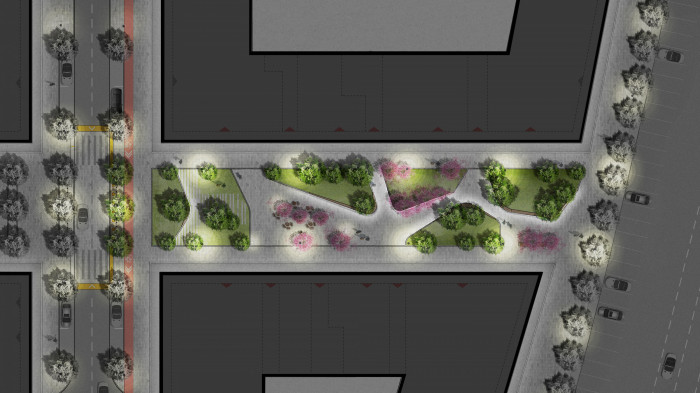 / Пішохідний бульвар ЖР 'Rybalsky'