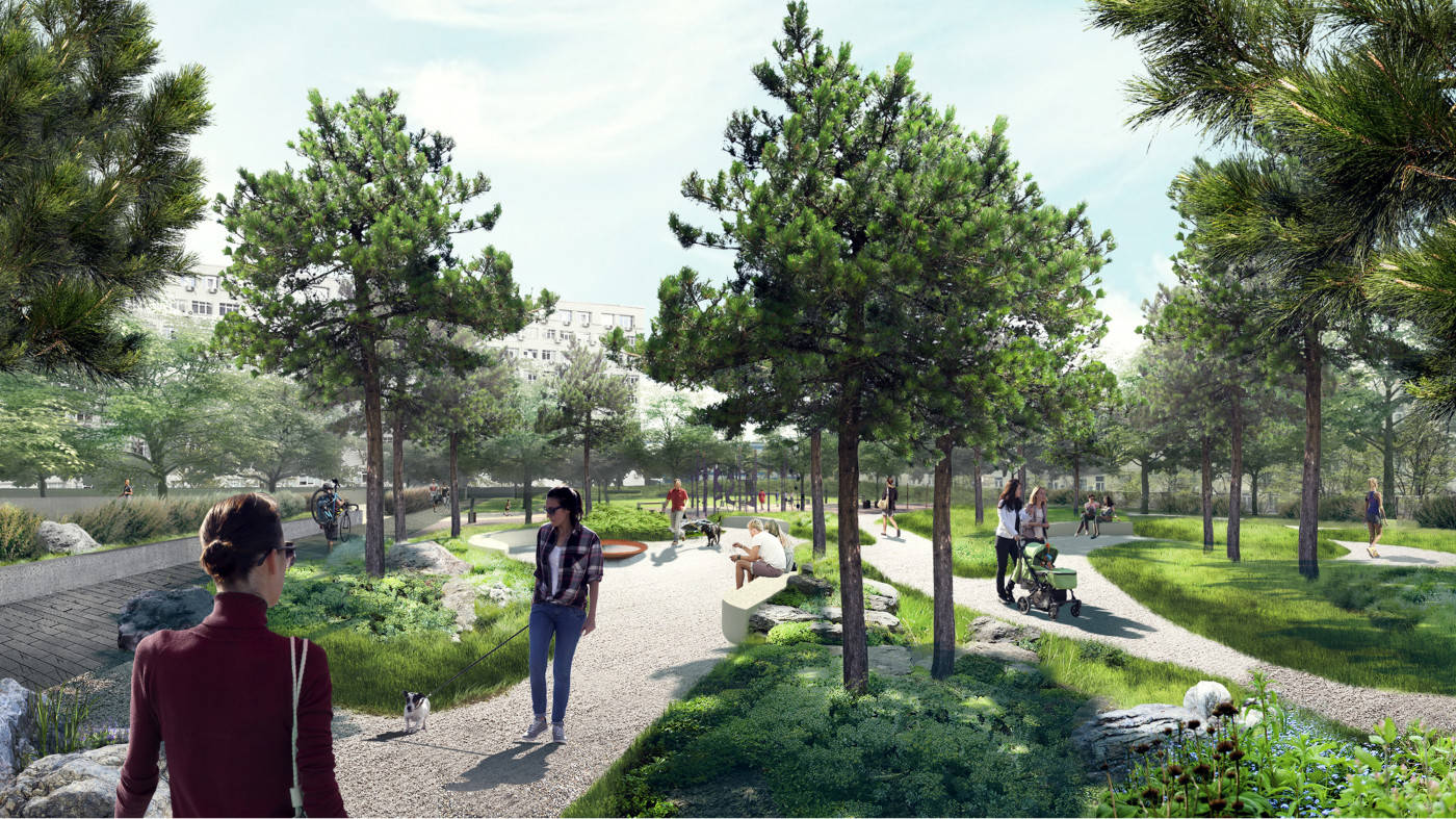 / Tetris Hall – Podium Landscape / Tetris Hall – Podium Landscape