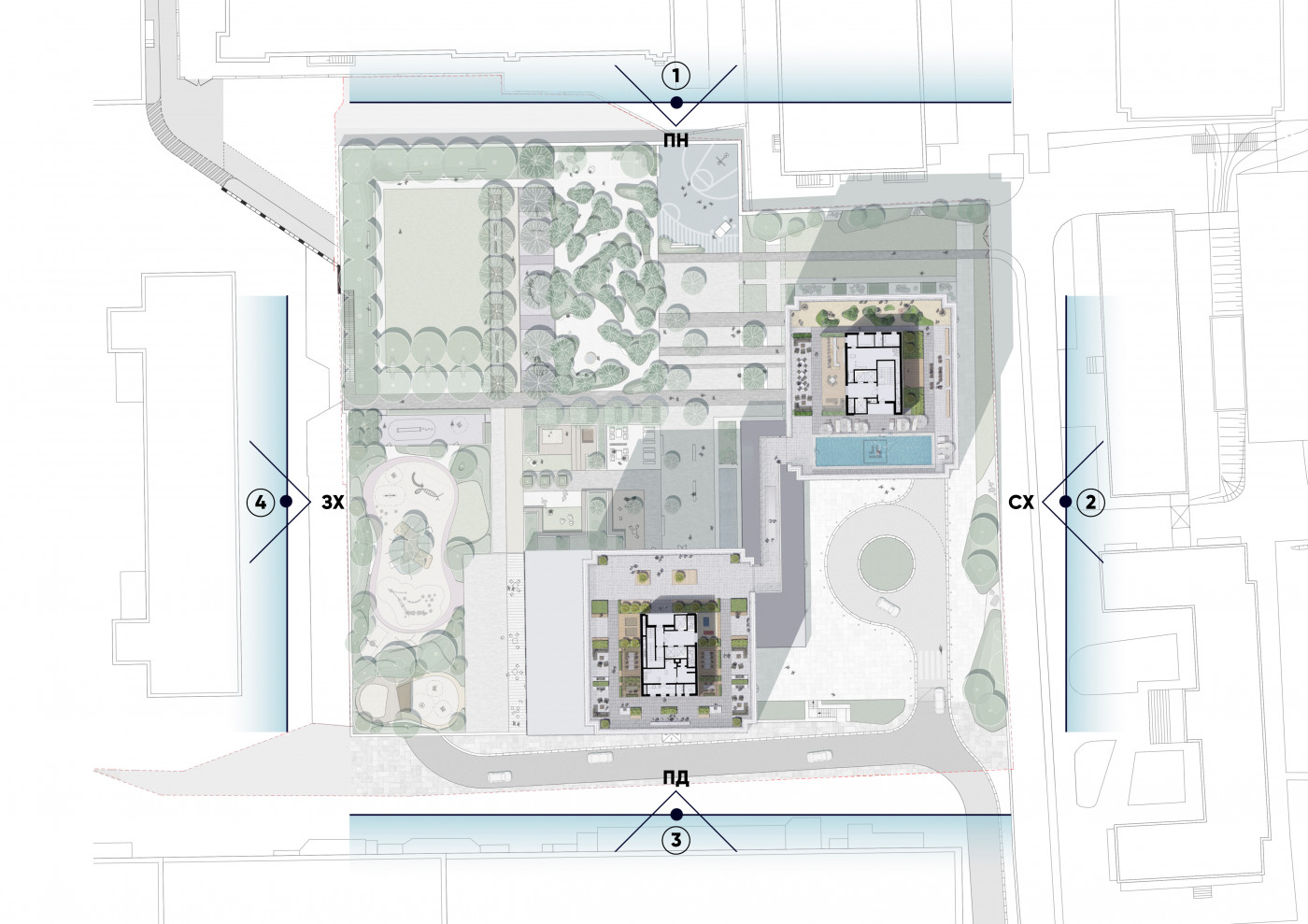 / Tetris Hall – Rooftop Garden / Tetris Hall – Rooftop Garden