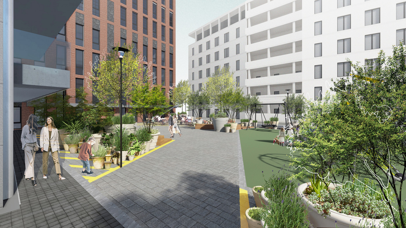 / Внутрішнє подвір'я ЖК  'CHICAGO Central House ' / Внутрішнє подвір'я ЖК  'CHICAGO Central House '