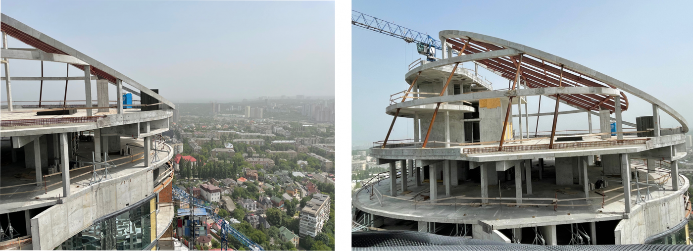 Купол на даху / Територія ЖК 'Taryan Towers'