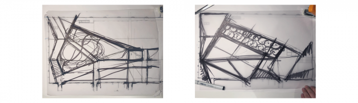 Спочатку розподілення просторів по діагоналі лягло в основу планувального рішення / Центр розвитку дитини 'Rybalsky family port' та двір №5