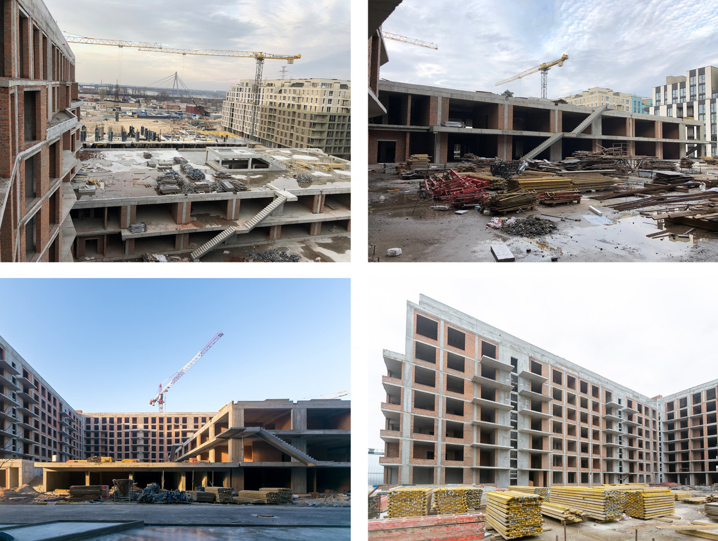 Процес будівництва будинку №5 на момент старту нашої роботи у 2021 / Центр розвитку дитини 'Rybalsky family port' та двір №5