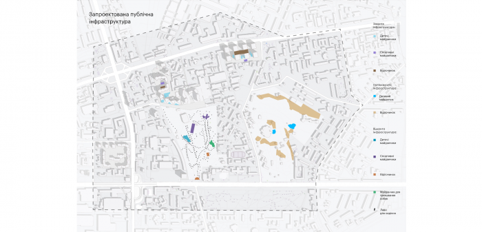 Запроектована публічна інфраструктура / Концепція розвитку вулиці Молдовської