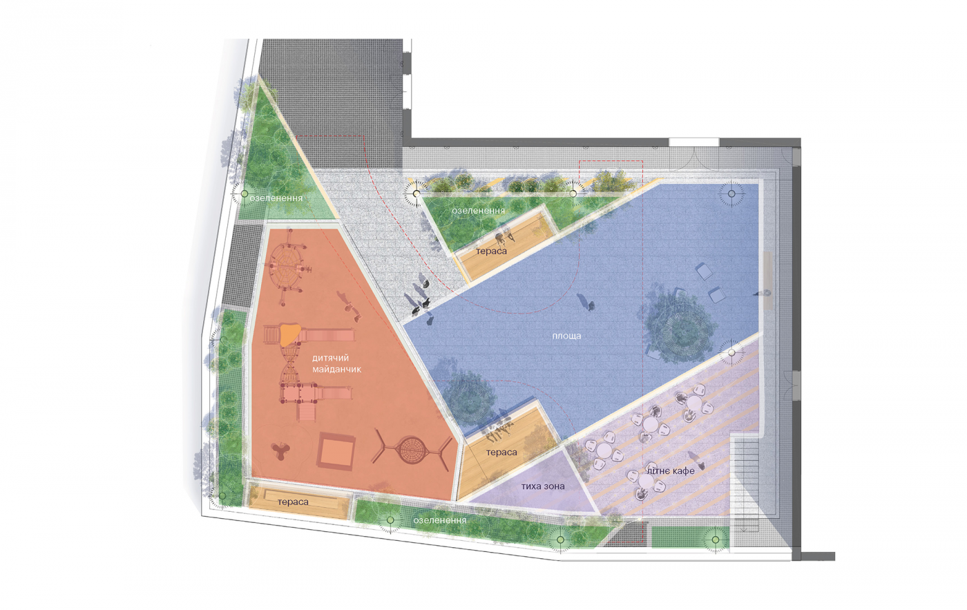 / Courtyard at 44 Antonovycha Street / Courtyard at 44 Antonovycha Street