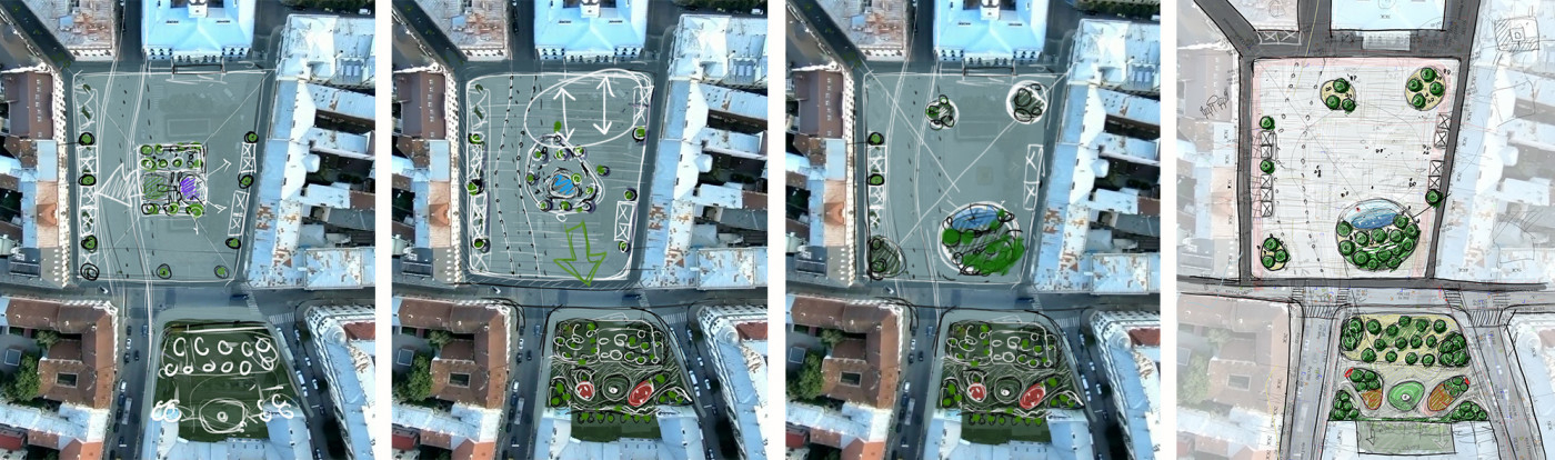 Ескізи генплану Ескізи генплану / Центральна площа Чернівців