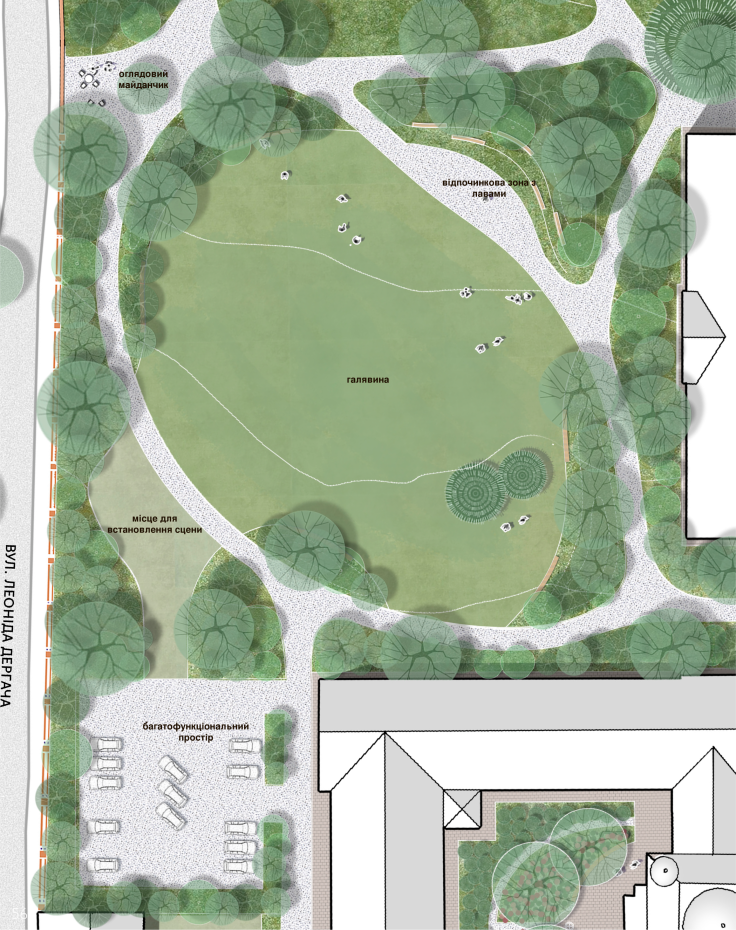 Фрагмент генерального плану Фрагмент генерального плану / Резиденція митрополитів Буковини та Далмації