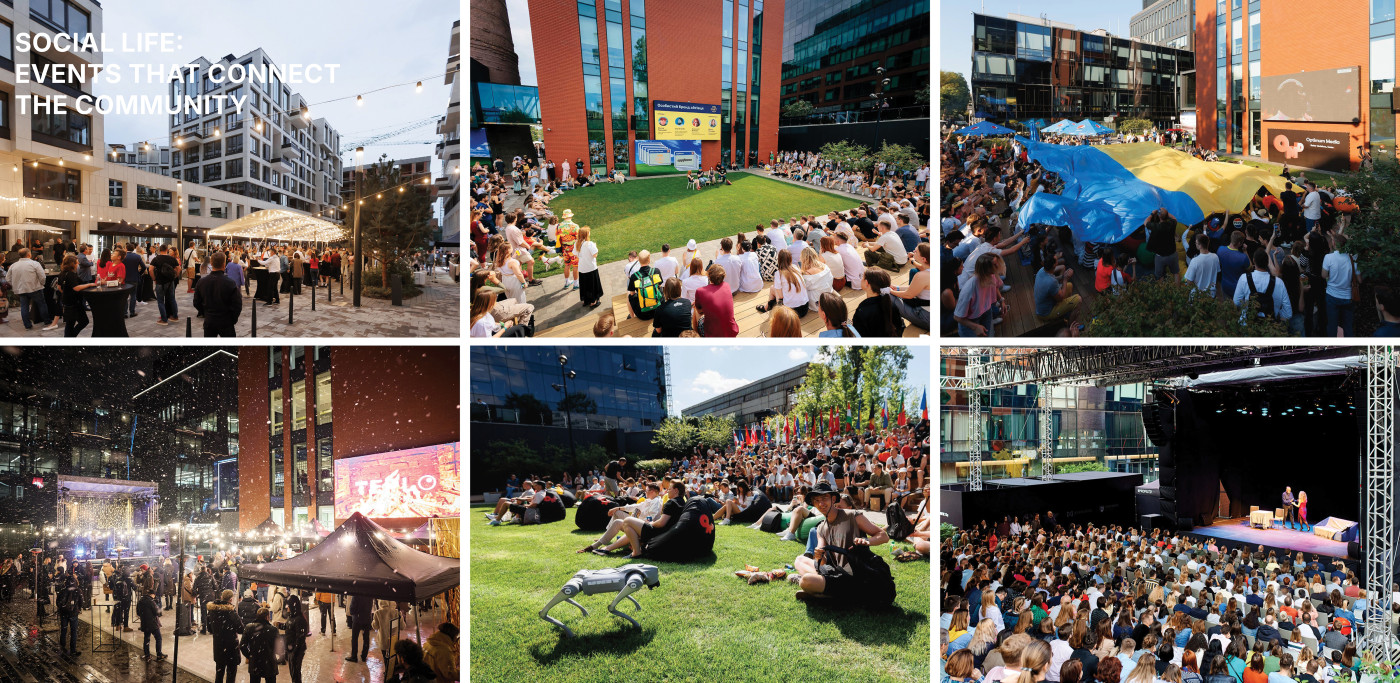 Activating the campus with a year-round calendar of festivals and events, establishing UNIT City as a vibrant civic destination. Activating the campus with a year-round calendar of festivals and events, establishing UNIT City as a vibrant civic destination. / UNIT.City Innovation park