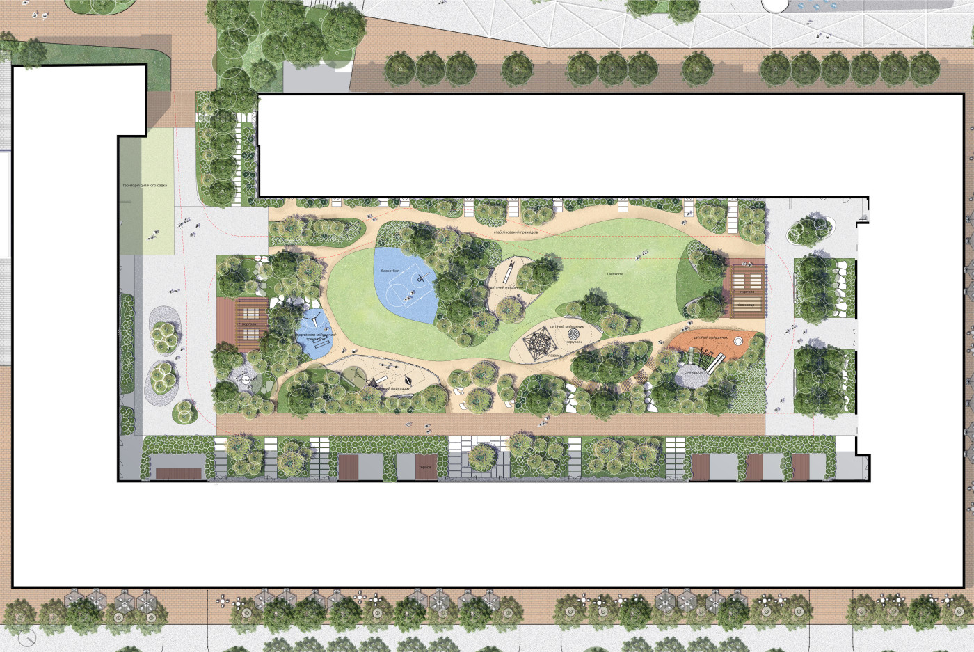 Fragment of the Master Plan / Richert & Park – Residential Landscape